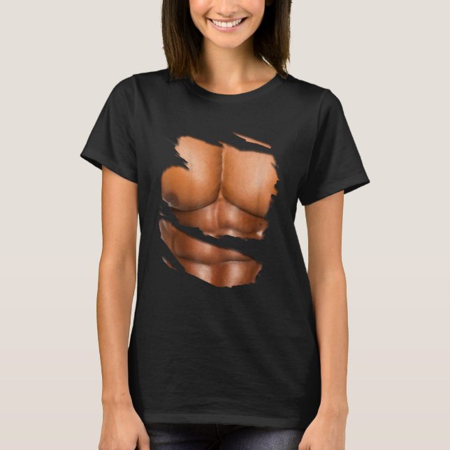 Skaka muskeln under kläder 6 förpackningar Rippade T Shirt (Framsida)
