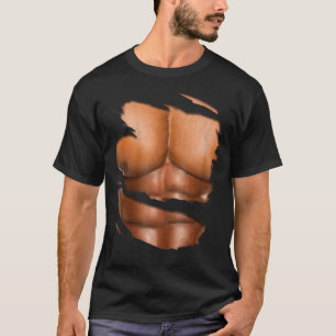 Skaka muskeln under kläder 6 förpackningar Rippade T Shirt