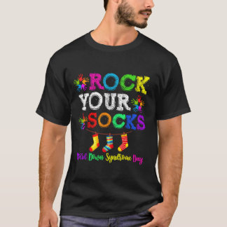Skaka om dina strumpor Världen Downs syndrom-gåva T Shirt