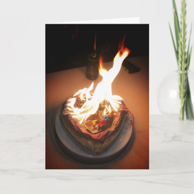 Skaka på brandfödelsedagskort kort (Framsida)