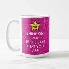 Skaka på och vara stjärnan som du är Rosa Kaffemugg