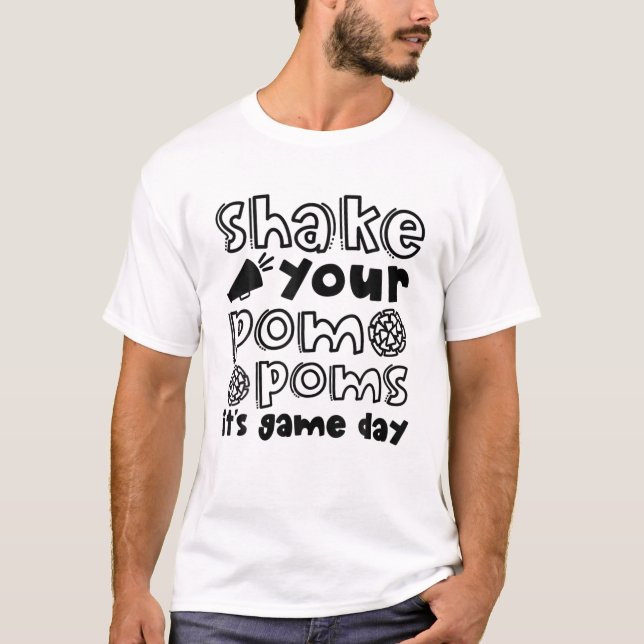 Skaka pommes pommes pommes - Det är dag Cheerledar T Shirt (Framsida)