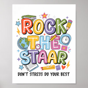 Skaka Testet Staar Dag Lärare Motiverande Testning Poster