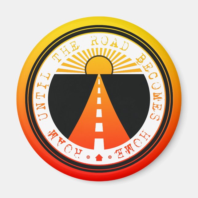 Skaka tills vägen blir hemma magnet (Framsidan)