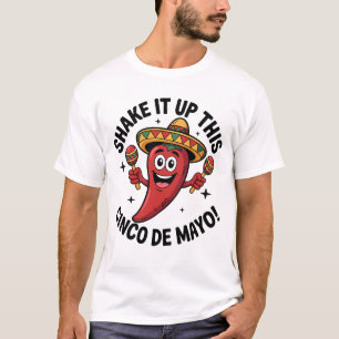 Skaka upp den här Cinco de Mayo! Red chili Pepper T Shirt