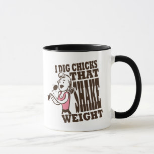 Skakan väger den roliga kaffemuggen mugg