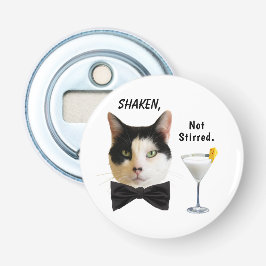 "Skaken, ej försedd med munstycke" Vita knappflask Flasköppnare