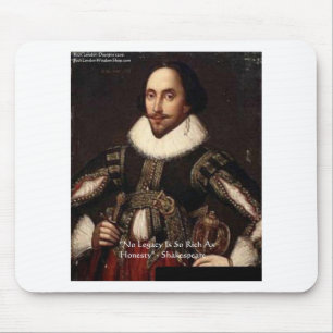 Skakespeare citatteckenpresentationer och -kort musmatta
