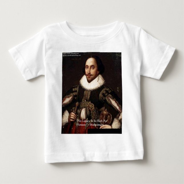 Skakespeare citatteckenpresentationer och -kort tee shirt (Framsida)