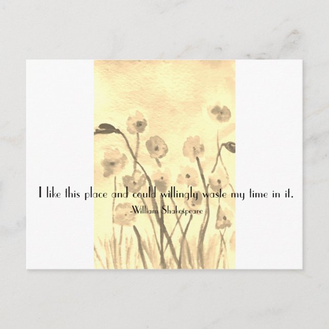 Skakespeare-Roligt - vykort för offerter (Framsida)