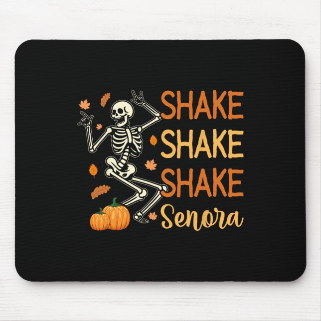 Skakkummel Shake Senora Funny Skeleton Pumpkin Ha Musmatta (Framsidan)