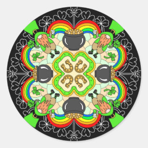 Skakor, Leprechaunsar, St patrick's day Runt Klistermärke