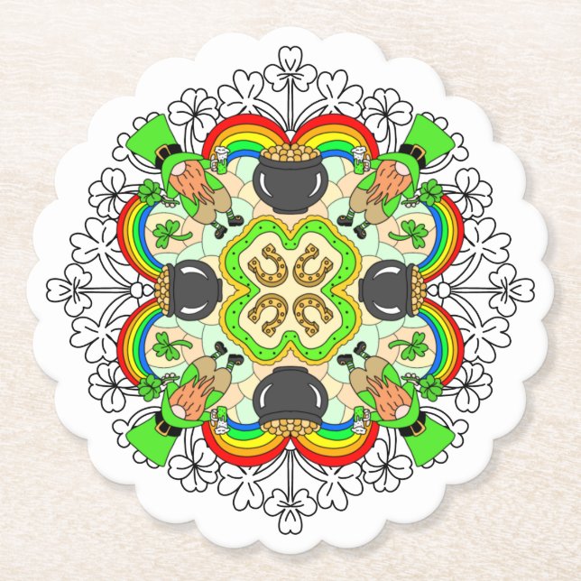 Skakor, Leprechaunsar, St patrick's day Underlägg Papper (Framsida)