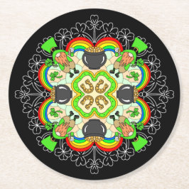 Skakor, Leprechaunsar, St patrick's day Underlägg Papper Rund