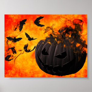 Skakpumpa och fladdermöss illustration poster