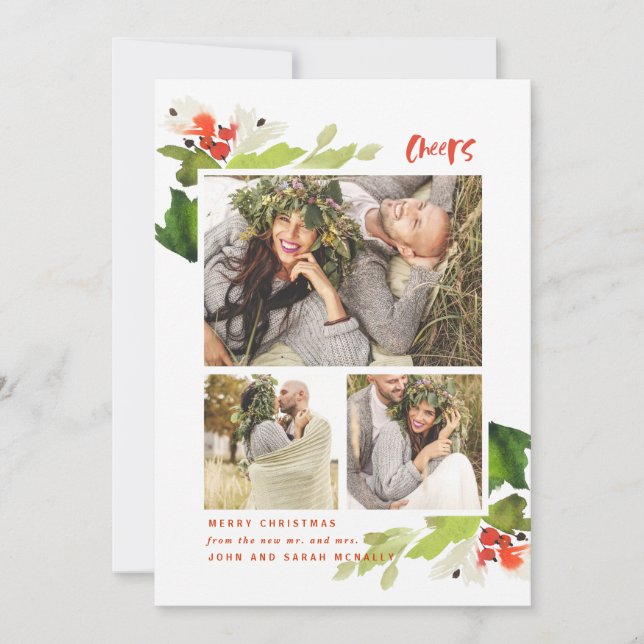 Skål 3 fotokort för fotopulens Helgdag Julkort (Framsida)