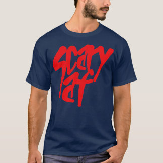 Skal AF-röd text T Shirt