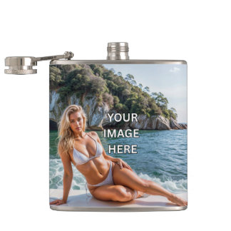 SKÅL! 🥃 Anpassad kolv – Lägg till text eller bild Fickplunta