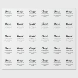 Skål att bli lyckligt efter att ha lagt till några presentpapper