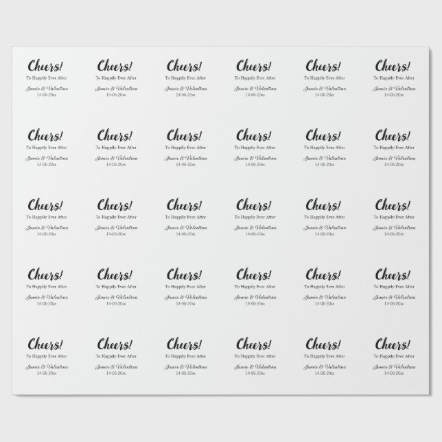 Skål att bli lyckligt efter att ha lagt till några presentpapper (Platt)