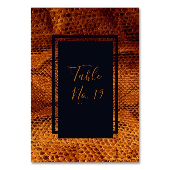 Skal av lyxnos i vild bröllop bordsnummer (Framsidan)