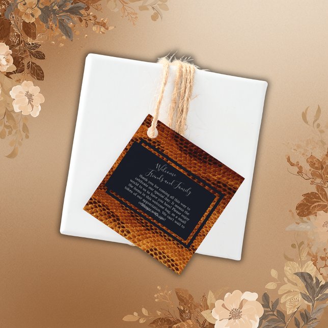 Skal av lyxnos i vild bröllop gåvor etiketter (Skapare uppladdad)