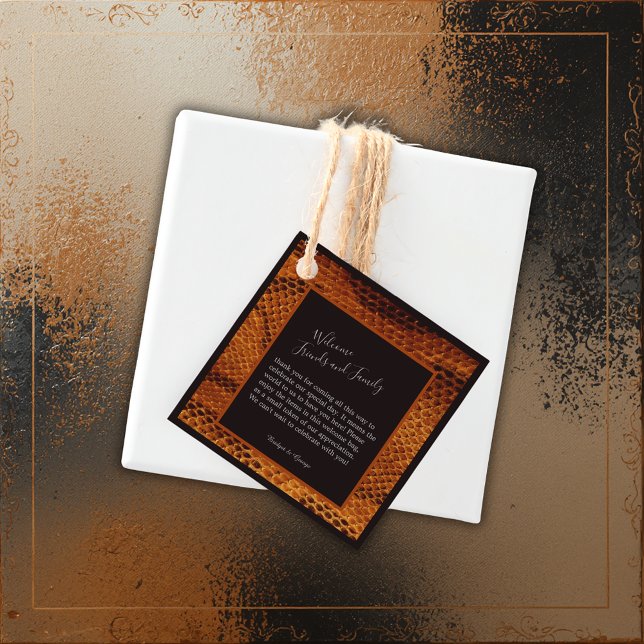 Skal av lyxnos i vild bröllop gåvor etiketter (Skapare uppladdad)