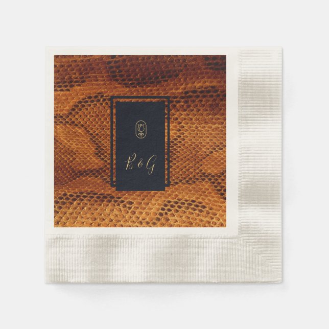 Skal av lyxnos i vild bröllop pappersservett (Framsidan)