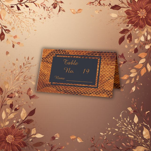 Skal av lyxnos i vild bröllop placeringskort (Skapare uppladdad)