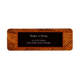 Skal av lyxnos i vild bröllop returadress etikett