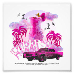 Skål! Bara en Malibu Drink Fototryck