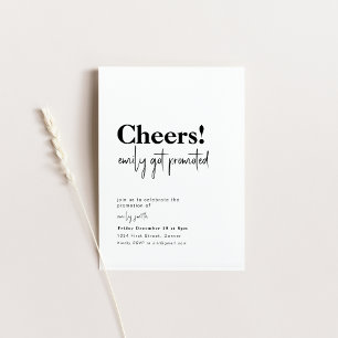 Skål, befordra nytt jobb Party Inbjudan