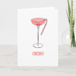 Skål! Candy cane Cocktail-kort Kort