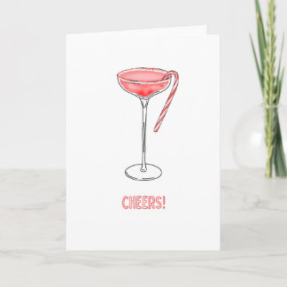 Skål! Candy cane Cocktail-kort Kort