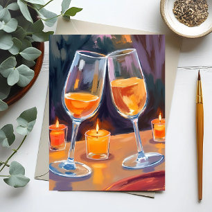 Skål Champagne   Firande Grattis Helg Vykort