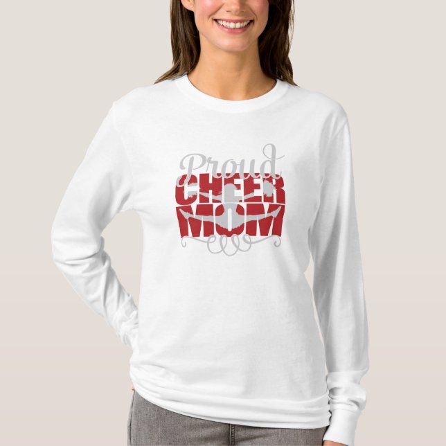 Skål Cheer Mamma med Red brev T-shirt (Framsida)