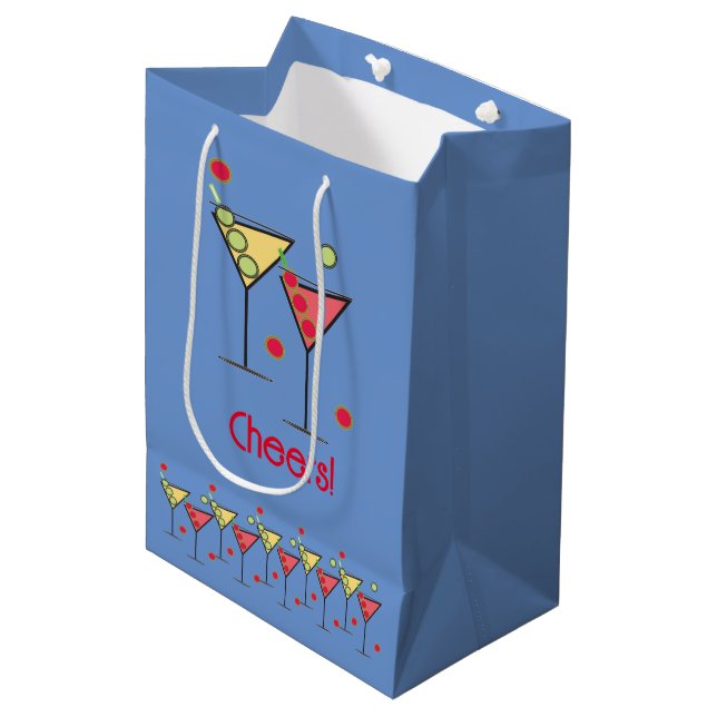 Skål! Cocktails Medium Gift Bag (Framsidan Vinklad)