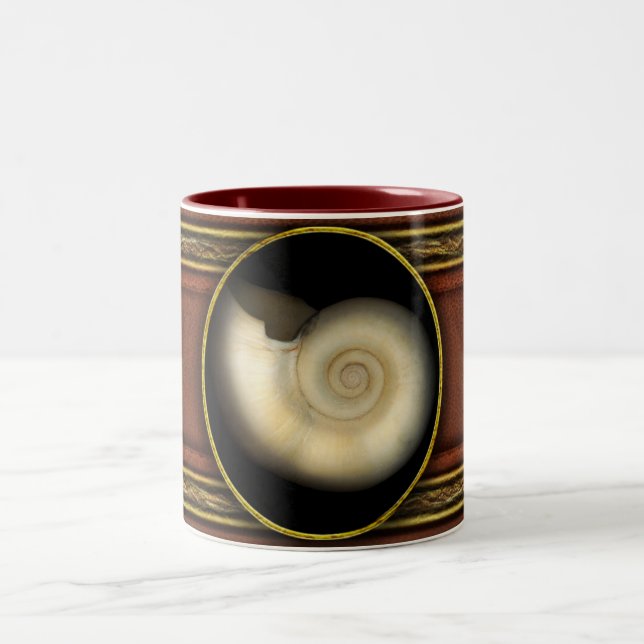 Skal - Conchologi - Nautilus Två-Tonad Mugg (Center)