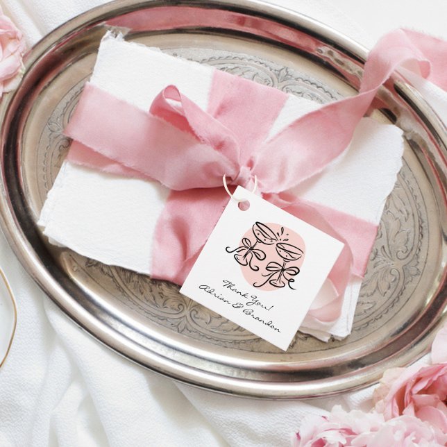 Skål Doodle Modern Tack Gåvor Etiketter (Skapare uppladdad)