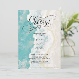 Skål! Elegant Beach-inbjudan Inbjudningar