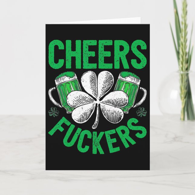 Skål Ers St Patricks Day Män Kvinnor Öl Drickande Kort (Framsida)