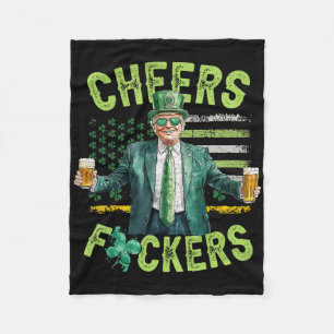 Skål Ers St Patricks Day Roligt Öl Drickande Sant Fleecefilt