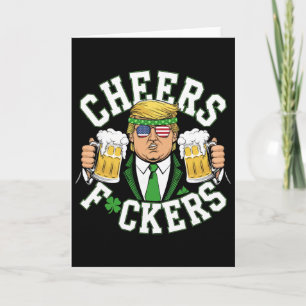 Skål Ers St Patricks Day Roligt Öl Drickande Sant Kort