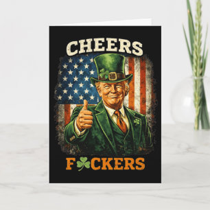 Skål Ers St Patricks Day Roligt Öl Dryckande Sant Kort