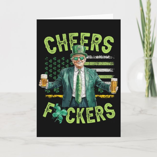 Skål Ers St Patrick's Day Rollig Ölbryggning Tr Kort (Framsida)