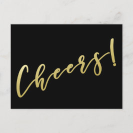 Skål! | Falskt guldskript vykort