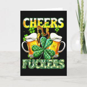 Skål Fckers St Patricks Day Roligt Dricka Öl Kort