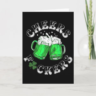 Skål Fckers St Patricks Day Roligt Dricka Öl Kort