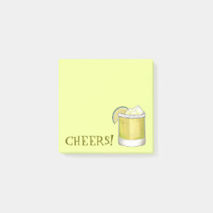 Skål! Firande Margarita Cocktail Lime Green Post-it Block