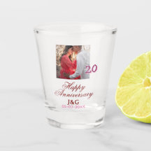Skål för 20 år lycklig årsdag lägg till foto datum